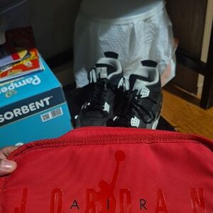 Jordan Black and White Athletic Shoes